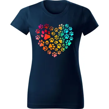 Dámské tričko Chrápátko Dámské tričko SRDCE Z TLAPEK Velikost: XXL, Barva: Červená