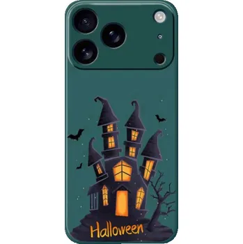 Pouzdro na mobilní telefon Ochranný kryt s halloweenským vzorem pro iPhone 17 Pro Max - petrolejový