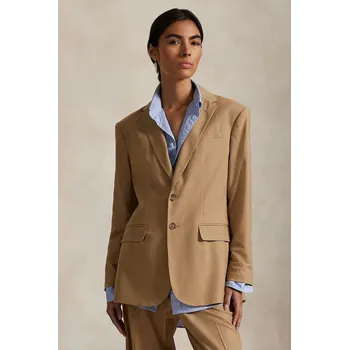 Dámské sako Sako s přídavkem vlny Polo Ralph Lauren hnědá barva, 211977093 82X, vel. 32