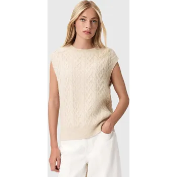 Dámská vesta Vesta s přídavkem vlny AllSaints béžová barva, s golfem, W060KD 01X, vel. S