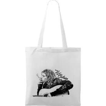 Plátěná taška - Kurt Cobain Barva: Bílá
