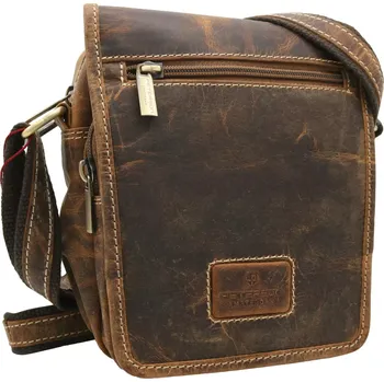 Pánská aktovka Peterson Pánská taška přes rameno kožená PTN 5047-NDM hnědá