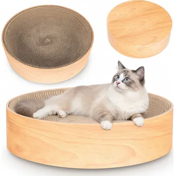 Lebula Kulaté škrabadlo pro kočky ve tvaru misky z ekologického mdf 40 cm