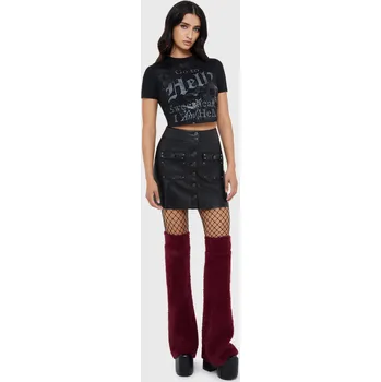 Dámská sukně Krátká sukně Gotika z Killstar - Velvet Frame Skirt - Ženy - černá