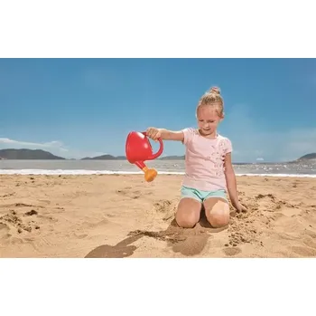 Hra na zahradu Hračky na písek - Konvička červená, plast