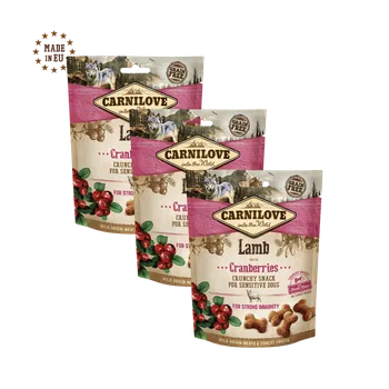 Pamlsek pro psa 3 x Carnilove Dog Crunchy Snack Lamb with Cranberries with fresh meat 200g