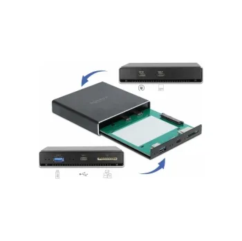 DeLOCK Externí kryt pro 2,5” SATA HDD / SSD, kryt disku