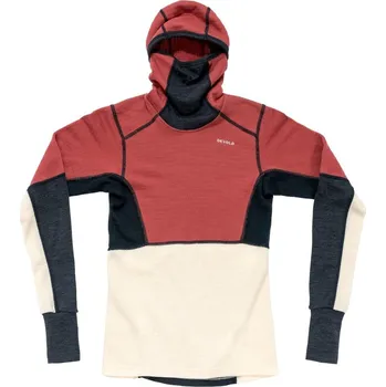Dámské termoprádlo Dámské termoizolační merino triko DEVOLD Expedition Arctic Pro Hoodie Wmn, Marsala - S