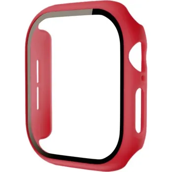 Pouzdro na mobilní telefon Matné pouzdro s tvrzeným sklem pro Apple Watch 42mm (Series 10 / 11) - červené
