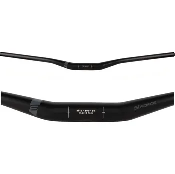Řídítka řídítka FORCE TEAM prohlé 35,0x800 mm ALU černá matná