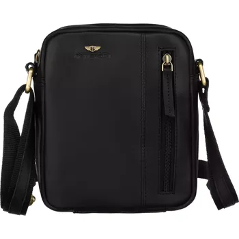 Pánská aktovka Peterson Pánská taška přes rameno kožená PTN 705-OPU BLACK