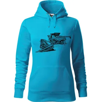 Dámská mikina Mikina - John Deere 9X Barva: Modrá - tyrkysová (44), Velikost: XXL, Střih: Dámské
