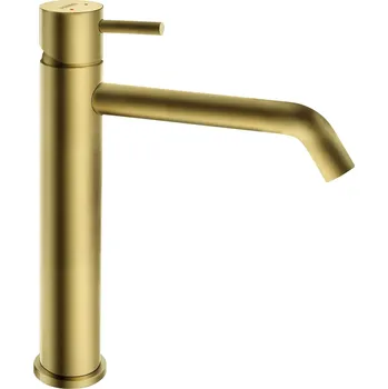 Vodovodní baterie Novaservis Ciriculus Umyvadlová baterie s výpustí, kartáčované zlato, BCK2MLBG