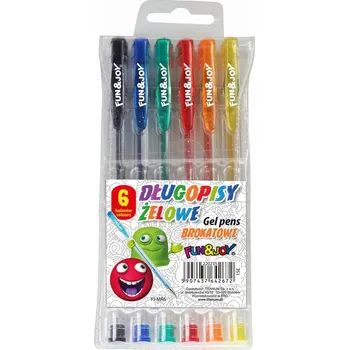 Gelové popisovače, Fun&Joy, glitr, hrot 1mm, 6ks/bal.