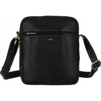 Pánská aktovka Peterson Pánská taška přes rameno kožená PTN TB-8021 Černá