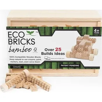 ostatní stavebnice Teddies Stavebnice dřevěná 24ks ECO Bricks v dřevěné krabičce 13x6x9cm