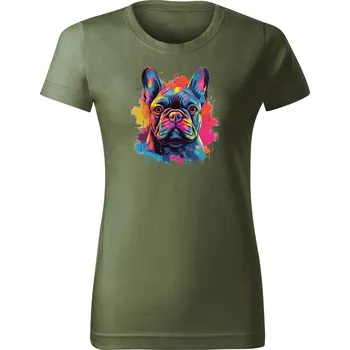 Dámské tričko Chrápátko Dámské tričko FRENCH BULL 1 Velikost: XXL, Barva: Khaki