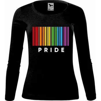 Dámské tričko DOBRÝ TRIKO Dámské bavlněné triko Pride pruhy Velikost: 3XL, Barva: Černá
