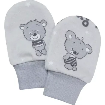 Rukavice ESITO | Kojenecké rukavice Teddy bears Grey - šedá / 62