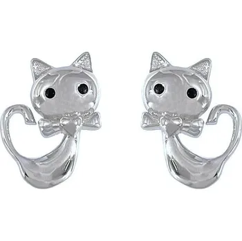 Náušnice Stříbrné náušnice kočičky