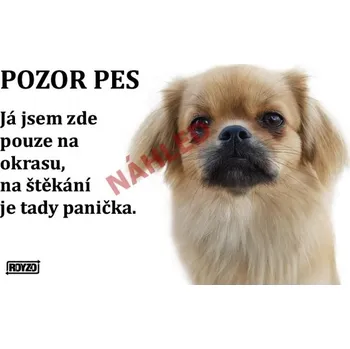 Značení Výstražná tabulka TIBETSKÝ ŠPANĚL lesk