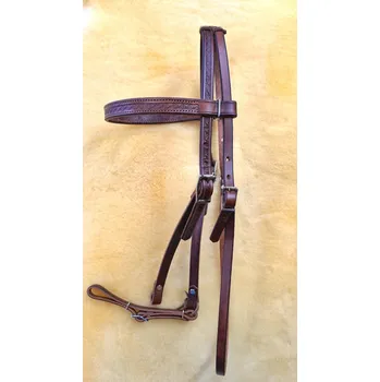MONTANA westernová uzdečka s rovnou čelenkou b. sv.hnědá 3/full - doprava zdarma od 2 000 Kč
