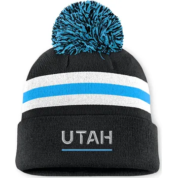 Čepice Fanatics Dámská zimní čepice Utah Mammoth NHL Authentic Pro W/Cap Cuffed Pom Beanie