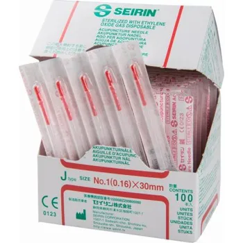 Jehla na akupunkturu SEIRIN J-Type 0,16x30mm 100 akup.jehel
