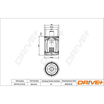 Olejový filtr Olejový filtr Dr!ve+ DP1110.11.0110