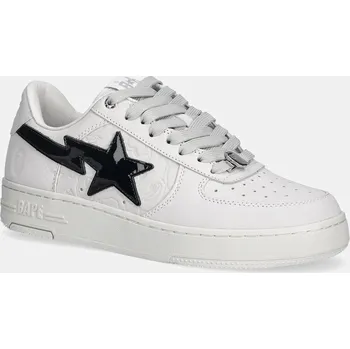 Pánské tenisky Kožené tenisky A Bathing Ape BAPE STA #4 pánské, bílá barva, 1L30191310, 45, 00X