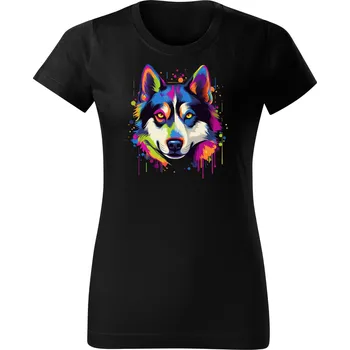 Dámské tričko Chrápátko Dámské tričko SIBERIAN HUSKY 1 Velikost: XL, Barva: Khaki