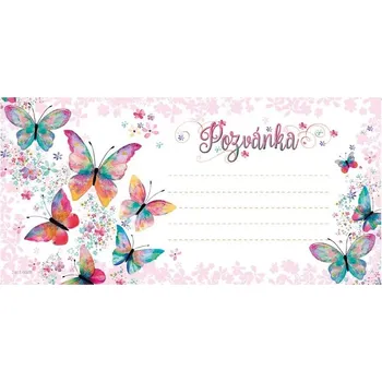 Pozvánka Pozvánka na párty H / 2403-0008 / Butterfly - sada 10 ks