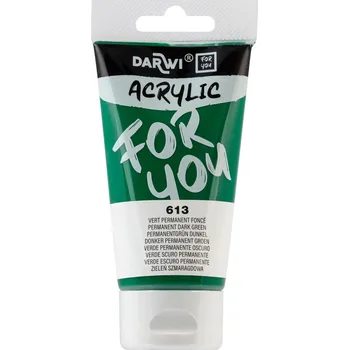 Vodová barva Darwi DFY Akrylová barva Permanent Dark Green 75 ml 1 ks