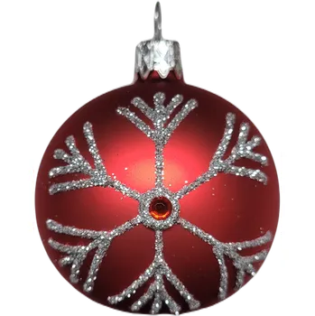 Vánoční ozdoba koule pr. 6cm / 5790 / červená vánoční ozdoba