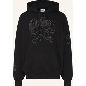 Pánská mikina Carhartt Wip Pánská Mikina S Kapucí Hackwork, černá / režná, S