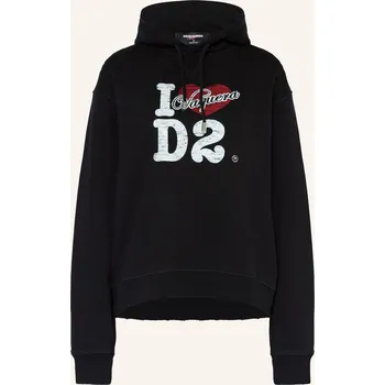 Dámská mikina dsquared2 Dámská Mikina S Kapucí Vaquera, černá, 34