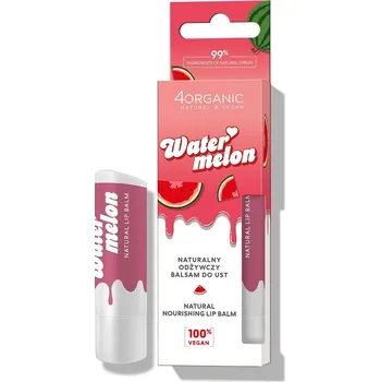 Péče o rty 4organic Natural Protective Lip Balm Přírodní vyživující balzám na rty Watermelon 5g