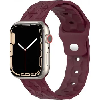 Řemínek na hodinky Silikonový řemínek s geometrickým vzorem pro Apple Watch Ultra 49mm / 46mm / 45mm / 44mm / 42mm - vínový
