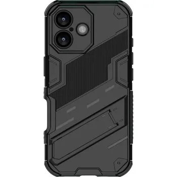 Pouzdro na mobilní telefon Odolný ochranný kryt se stojánkem pro iPhone 17 - černý