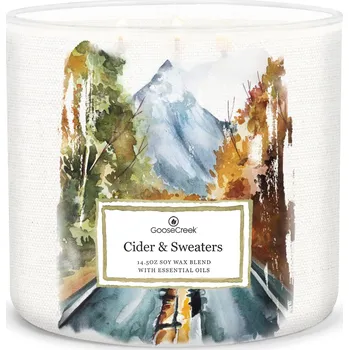Svíčka Goose Creek Candle svíčka Cider & Sweaters, 411 g