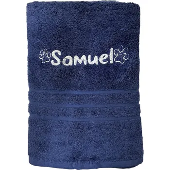 Vysoušeč srsti pro zvíře Ručník pro psa 50x100 cm se jménem Barva ručníky/osušky: černá