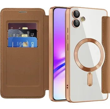 Pouzdro na mobilní telefon Pouzdro na knihu SmartMag pro Samsung Galaxy A05 hnědé