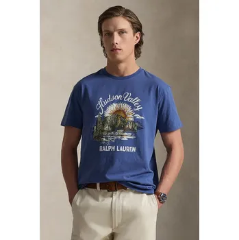 Oblečení a móda Bavlněné tričko Polo Ralph Lauren 710P04881 modrá 55X, vel. XXL