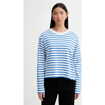 Pánské tričko Bavlněné tričko s dlouhým rukávem Marc O'Polo 5000007507 modrá 55X, vel. L