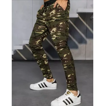 Pánské oblečení Pánské teplákové kalhoty moro hnědé Dstreet UX3319 XL