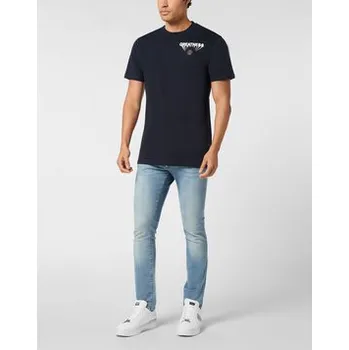 Pánské tričko PHILIPP PLEIN T-Shirt 26261 Tmavomodrá Regular Fit 4XL