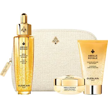 Pleťový krém Guerlain ABEILLE ROYALE Program proti stárnutí Youth Watery Oil Serum 50ml + Denní krém 15ml + Čisticí pěna 40ml + Kosmetická taška