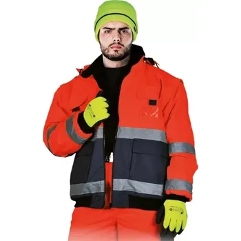 pracovní bunda Leber&Hollman VIBER CG reflexní zimní bunda 2v1 červená