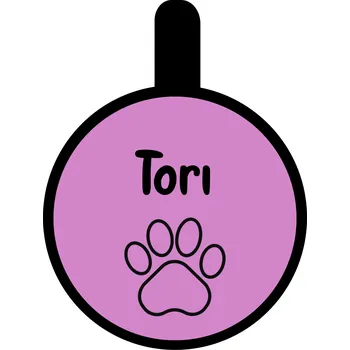 psí známka Chrápátko Psí známka DogTag Round Tlapka Barva: Royal blue