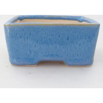 Květináč Keramická bonsai miska 9 x 7 x 4 cm modrá
